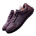 HJGTTTBN Leather Shoes Men Men Leather Sneakers Brand Design Loafers Men Casual Shoes Genuine Leather Moccasin Boat Walking Shoe Flat Oxford Men Shoes (Color : Brown, Size : 7)