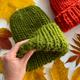 Ribbed Winter Knit Hat - Wool Chunky Beanie With Turn-Up Brim Knitted Hats For Women Warm Gift Her
