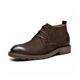 HJGTTTBN Leather shoes men Ankle Boots Men Genuine Cow Leather Waxing Round Toe Male Lace-Up Gentleman Shoes Autumn Handmade (Color : Coffee, Size : 6.5 UK)