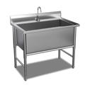 Kitchen Sink,Free Standing Single Bowl Kitchen Sink,Stainless Steel Workstation Sink,Single Bowl Stainless Steel Sinks,Utility Sink,Household Dishwasher Sink For Workstation(120cm/47.2in,Depth 40cm15.