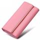 HJGTTTBN Ladies Purse Fashion Ladies Wallet Genuine LeatherLong Clutch Purse for Women Multi Card Holder Trifold Phone Money Clip (Color : Pink)