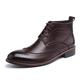 HJGTTTBN Leather shoes men Men's Leather Boots British Style Men Boot Shoes Men's Casual Boots Brogue Design Ankle Boots for Men (Color : Brown, Size : 6)