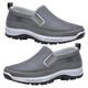 AZMAHT Slip on Shoes Men Deck Shoes for Men Casual Shoes Men Mens Wide fit Trainers Arch fit Trainers for Men Trainers Casual Comfortable Shoes with Low Arch Support,Gray,45/275mm