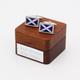 Personalised Scotland Flag Saltire Cufflinks | Custom Cuff Links Gift For Special Occasion Personalise Your Own