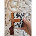 Small Trifold Leather Wallet For Women - Mini Cowhide Purse Unique Custom Travel