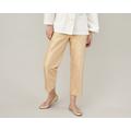 Golden Glow Pure Silk Capri Pants For Women Xs, Mid-Waist, Cropped