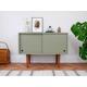 Record Cupboard, Drinks Cabinet, Painted Furniture, Tv Unit, Vinyl Storage, Small Mid Century Sage Green Olive