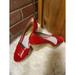 Michael Kors Shoes | Michael Kors Women Cassandra Espadrille Wedge Heels Size 7m Red Patent Leather | Color: Red | Size: 7