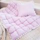 Modern Nursery Bedding - Lilac/Lavender Quilt, Bubble Organic Cotton, Pastel Color Baby Blanket, Quilt