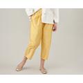 Elegant Pure Silk Capri Pants High-Waisted Pleated Trousers For Women | Size M, Petite