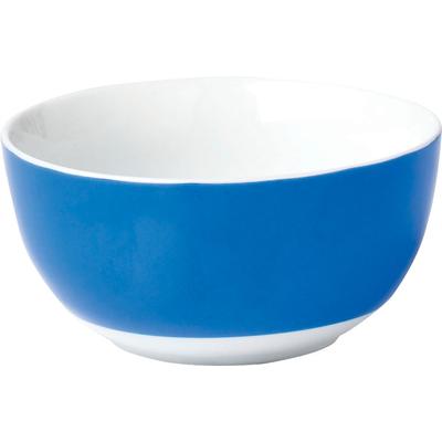 Müslischale VAN WELL "Vario", blau (blau, weiß), B:21,5cm H:14,5cm T:15cm Ø:14cm, Porzellan, Schüsseln, spülmaschinen- und mikrowellengeeignet, Ø 14 cm Image