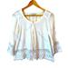 American Eagle Outfitters Tops | American Eagle Top Size Xs White Gauze Lace Crochet Boho Lagenlook | Color: White | Size: Xs