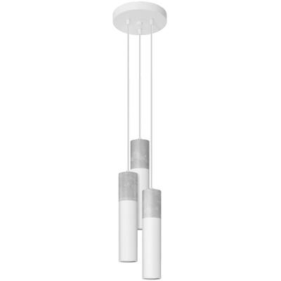 SOLLUX LIGHTING Hängeleuchte "BORGIO", grau (weiß grau), H: 110cm, Lampen, Schleuder