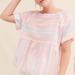 Anthropologie Tops | Anthropologie Letty Embroidered Babydoll Top S | Color: Pink/White | Size: S