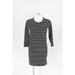 Madewell Dresses | Madewell Women's Size Xs Black White Striped 3/4 Sleeve Knit Dress | Color: Black | Size: Xs