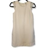 J. Crew Dresses | J Crew Sleeveless Cream Shift Mini Dress Lace Detail Pockets Womens Petite 0 | Color: Cream | Size: 0p