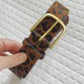 J. Crew Accessories | J.Crew Leopard Print Leather Belt - Small | Color: Brown | Size: Os