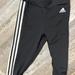 Adidas Pants & Jumpsuits | Adidas Black Tight High Rise 3/4 Style Leggings With White Stripes Nwt | Color: Black/White | Size: Xs