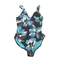 Athleta Swim | Athleta Floral Padded One Piece Large Women's Swimsuit Beach Vacation | Color: Blue/White | Size: L