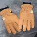 Carhartt Accessories | Carhartt Men's Insulated Duck/Synthetic Leather Knit Cuff Gloves Brown | Color: Brown | Size: Os