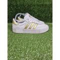 Adidas Shoes | Adidas Sambarose White Leather Athletic Casual Shoes Sneakers Ee4681 Womens 8 | Color: White | Size: 8
