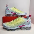 Nike Shoes | Air Vapormax Plus Blue Tint/Fireberry Size 11.5 Women / Size 10 Men | Color: Gray/Yellow | Size: 11.5