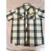 Disney Shirts | Disney Parks Wdw Original Classic Mickey 71 Plaid Ss Button Up Shirt Mens Sz L | Color: Gray | Size: L