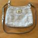 Coach Bags | Coach, Crossbody Cream With Light Brown Coach, Print It Has Sparkle | Color: Cream/Tan | Size: Os