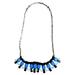 J. Crew Jewelry | J. Crew Gold Tone Clear Crystal Black, Blue Lucite Bib Statement Necklace | Color: Black/Blue | Size: Os