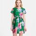 Kate Spade Dresses | Kate Spade Stelli In Full Bloom Fit & Flare Dress Floral Green/Pink Spring Sz 10 | Color: Green/Pink | Size: 10