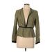 Zara Basic Jacket: Short Green Print Jackets & Outerwear - Women's Size Large