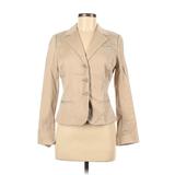 Kenneth Cole New York Blazer Jacket: Short Tan Print Jackets & Outerwear - Women's Size 6 Petite