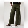 Athleta Pants & Jumpsuits | Athleta: Brooklyn Heights High Rise Wide Leg Pant, Army Green, Size 4 | Color: Green | Size: 4