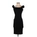 Trafaluc by Zara Casual Dress - Party Boatneck Sleeveless: Black Solid Dresses - Women's Size Small