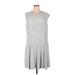 The Limited Casual Dress - A-Line High Neck Sleeveless: Gray Dresses - Women's Size 1X