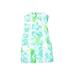Lilly Pulitzer Casual Dress - A-Line Crew Neck Sleeveless: Green Dresses - Women's Size 00