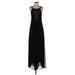 BCBGMAXAZRIA Cocktail Dress - Formal Scoop Neck Sleeveless: Black Solid Dresses - Women's Size 4