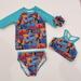 Disney Swim | Disney Princess Jasmine 4pc Swimsuit Little Girls Size 4. Nwot | Color: Blue/Purple | Size: 4g