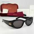 Gucci Accessories | Brand New Gucci Gg1401s 001 Black Grey Women Cat Eye Sunglasses Gg 1401s | Color: Black/Gray | Size: 53x19x130