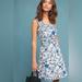 Anthropologie Dresses | Anthropology Maeve Shannon Jacquard Floral Dress Size With Pockets! Xs Petite | Color: Blue/White | Size: Xsp