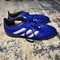 Adidas Shoes | Adidas Goletto Viii Fg J Blue & White Stripe Soccer Cleats Size 4 Kids | Color: Blue/White | Size: 4b