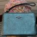 Coach Bags | Coach Metallic Blue Wristlet | Color: Blue/Silver | Size: Os