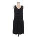 Uniqlo Casual Dress - Shift: Black Polka Dots Dresses - Women's Size Medium