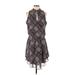 White House Black Market Casual Dress - A-Line High Neck Sleeveless: Black Dresses - Women's Size Small