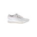 Reebok Sneakers: White Print Shoes - Women's Size 8 1/2 - Almond Toe
