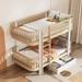 Twin over Twin Wood Bunk Bed with Full Length Guardrail and a Big Drawer