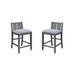 Lilola Home Graham Set Of 2 White Finish Upholstered Seat 20" Counter Height Chair Wood in Gray | 33 H x 20 W x 21 D in | Wayfair 30541-C