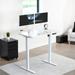 VIVO Single Motor Electric Desk w/ Push Button Memory Controller (1B Series) Wood/Metal in White | 48.8" H x 43" W x 24" D | Wayfair DESK-KIT-1W4W