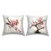 Stupell Industries Cherry Blossom Bonsai Floral Blooms 2 Piece Outdoor Printed Pillow Set by Ziwei Li /Polyfill blend | 18 H x 18 W x 7 D in | Wayfair