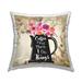 Stupell Industries Coffee First Then Do Things Floral Outdoor Printed Pillow by ND Art | 18 H x 18 W x 7 D in | Wayfair plb-832_osq_18x18